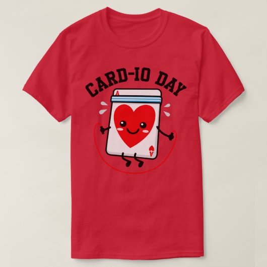 T-shirt Carte Cardio Day Ace of Hearts (Design devant)