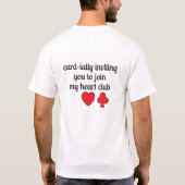 T-shirt Carte Club Love Pun Design (Dos)
