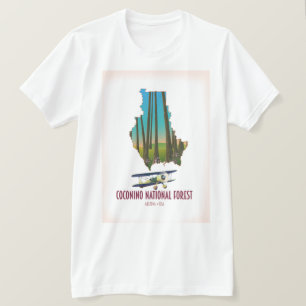 T-shirt Carte Coconino National Forest Arizona USA