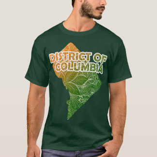 T-shirt Carte colorée de mandala art du District de Columb