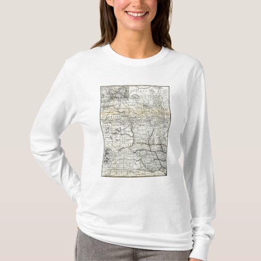 T-shirt Carte correcte du Dakota (Devant)