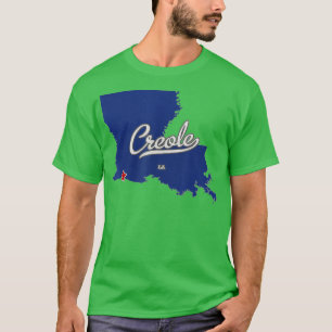 T-shirt Carte Créole Louisiane LA