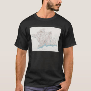 T-shirt Carte CT du comté de New Haven vintage 1979