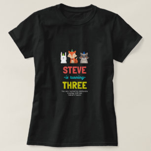 T-shirt Carte d'anniversaire Animaux Mignons Célébration d