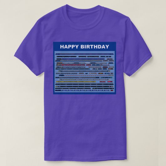 T-shirt carte d'anniversaire de la gare britannique (Design devant)