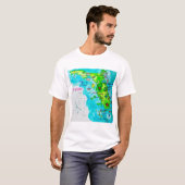 T-shirt Carte d'aquarelle de la Floride (Devant entier)