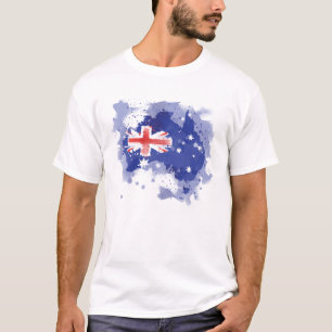 T-shirt Carte d'aquarelle de l'Australie