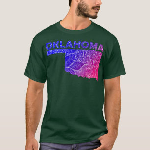 T-shirt Carte d'art de mandala colorée avec texte dans l'O