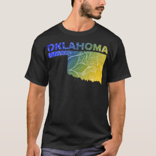 T-shirt Carte d'art de mandala colorée avec texte dans l'O