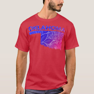 T-shirt Carte d'art de mandala colorée avec texte dans l'O