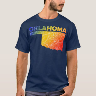 T-shirt Carte d'art de mandala colorée avec texte dans l'O
