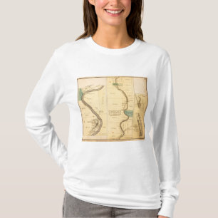 T-shirt Carte d'atlas de la Pennsylvanie de crique d'huile