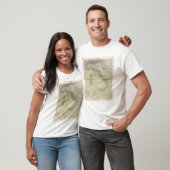 T-shirt Carte d'atlas de l'Italie (Unisexe)