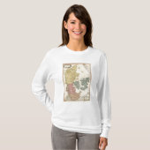T-shirt Carte d'atlas du Danemark (Devant entier)