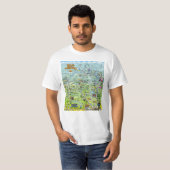 T-shirt Carte de bande dessinée de pays de colline de TX (Devant entier)