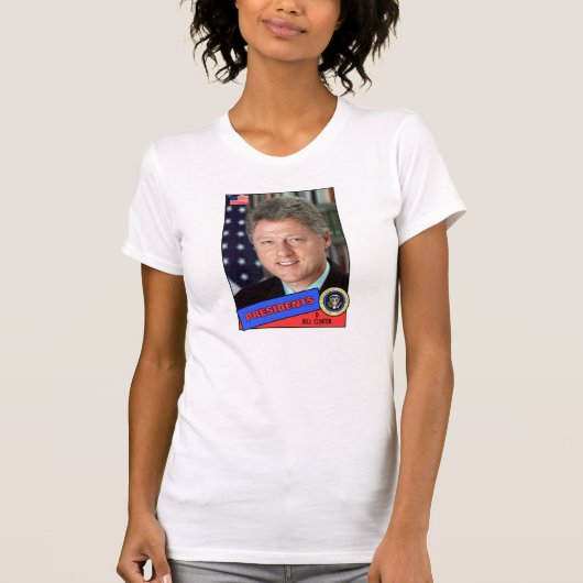 T-shirt Carte de baseball de Bill Clinton (Devant)
