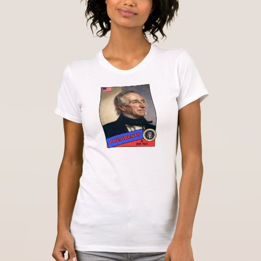 T-shirt Carte de baseball de John Tyler (Devant)