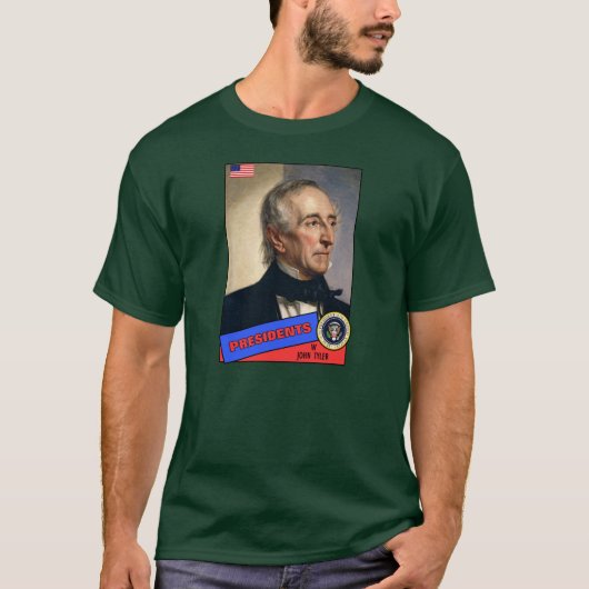 T-shirt Carte de baseball de John Tyler (Devant)