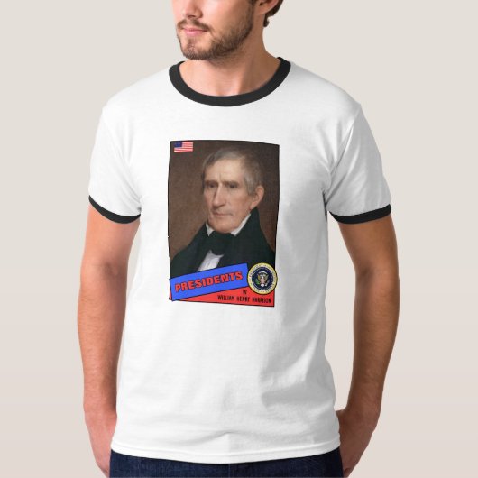 T-shirt Carte de baseball de William Henry Harrison (Devant)