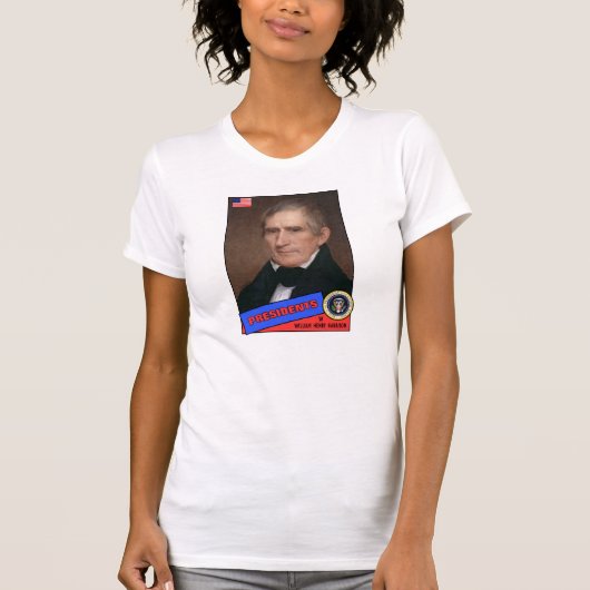 T-shirt Carte de baseball de William Henry Harrison (Devant)