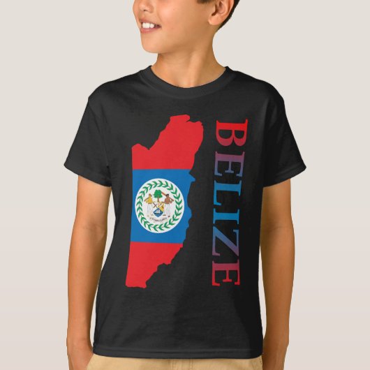 T-shirt Carte de Belize (Devant)