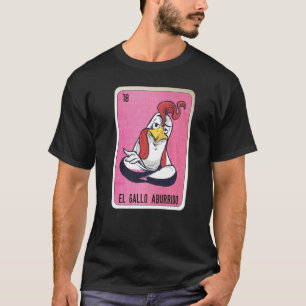 T-shirt Carte de bingo El Gallo aburrido Slang Mexicain à