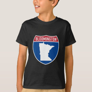 T-shirt Carte de Bloomington Minnesota Panneau routier Int