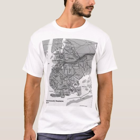 T-shirt carte de Brooklyn (Devant)