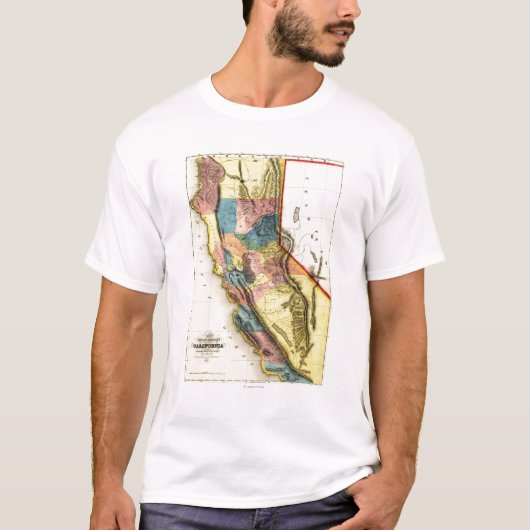 T-shirt Carte de CaliforniaPanoramic (Devant)