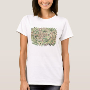 T-shirt Carte de Canterbury, tirée de Civitates Orbis Ter