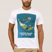 T-shirt Carte de Captiva Island Florida USA (Devant)