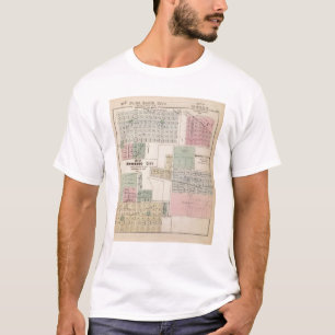 T-shirt Carte de carte de ville de Winnebago de la terre