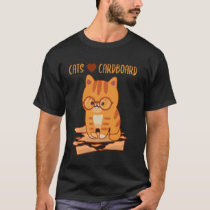 T-shirt Carte de chat drôle en carton Propriétaire amateur