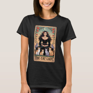 T-shirt Carte de chat Lady Tarot Chemise Femmes Witchy Got