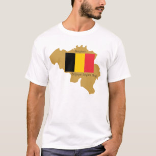T-shirt Carte de chemise de la Belgique