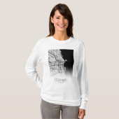 T-shirt Carte de Chicago City (Devant entier)