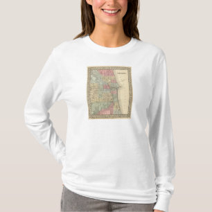 T-shirt Carte de Chicago par Mitchell