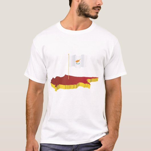 T-shirt Carte de Chypre (Devant)