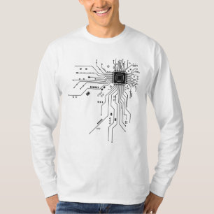 T-shirt Carte de circuit imprimé d'ordinateur électronique