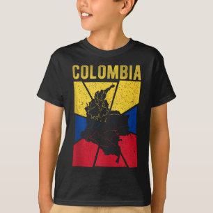 T-shirt Carte de Colombie Drapeau Patriote Expatrié Nation
