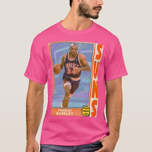 T-shirt Carte de commerce de style rétro Charles Barkley (Devant)