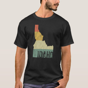 T-shirt Carte de couleur Idaho Vintage Retro Sunset
