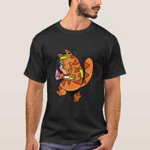 T-shirt Carte de coureur de marathon de chat épuisé de jog