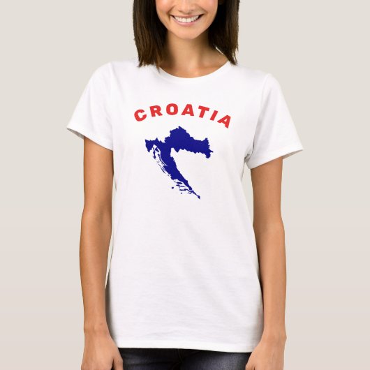T-shirt Carte de Croatie (Devant)