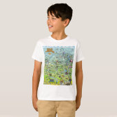 T-shirt Carte de dessin de pays TX Hill (Devant entier)