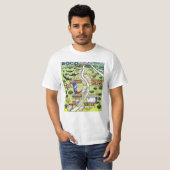 T-shirt Carte de dessin de South Congress Ave ATX (Devant entier)