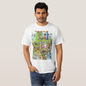 T-shirt Carte de dessin du Texas (Devant entier)