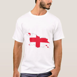 T-shirt Carte de drapeau de la Géorgie