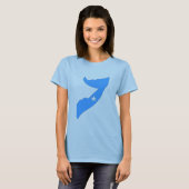 T-shirt Carte de drapeau de la Somalie (Devant entier)