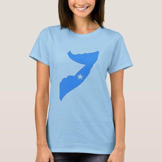 T-shirt Carte de drapeau de la Somalie (Devant)